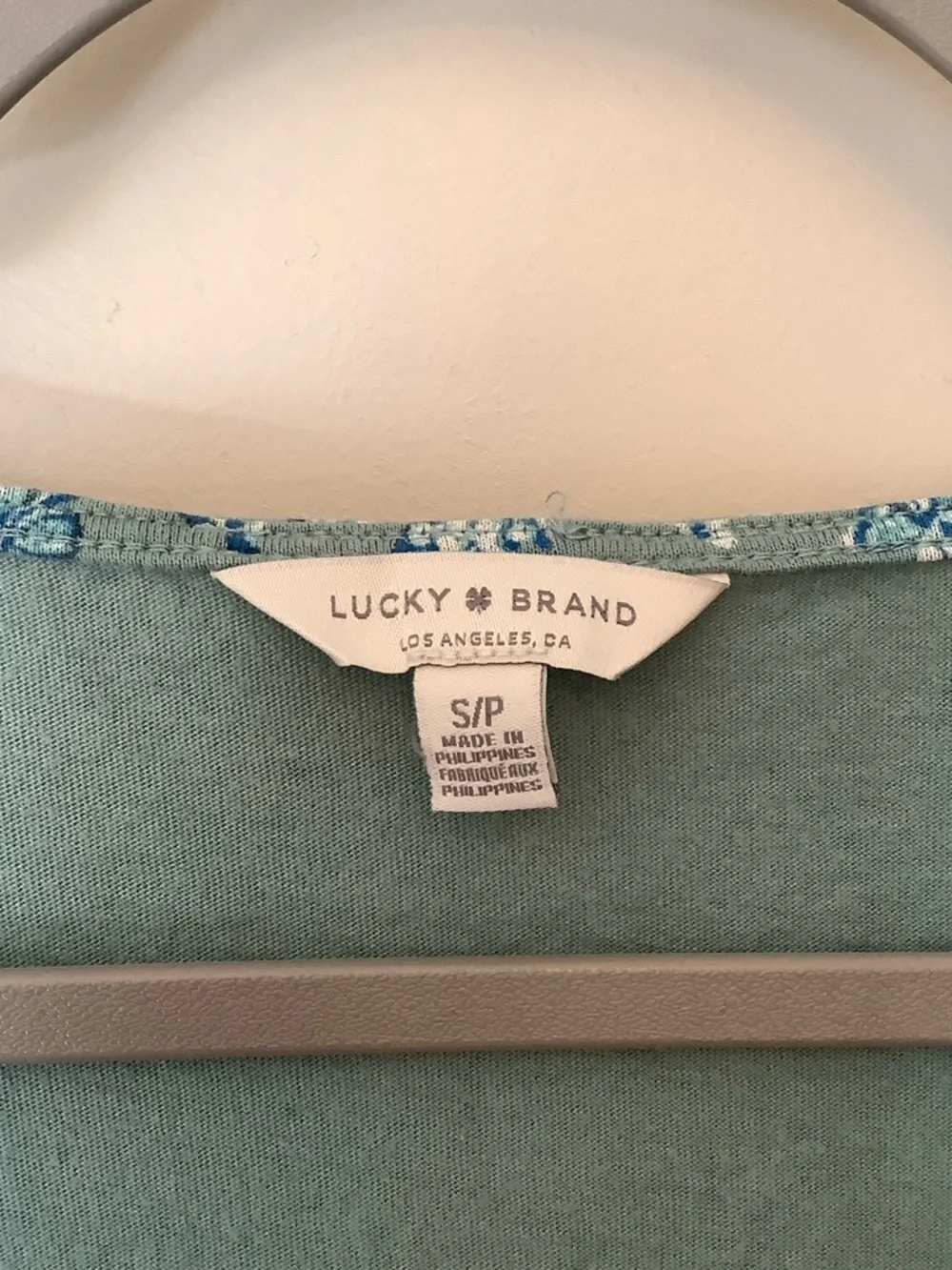 Lucky Brand Mint Green Floral Square-Neck Blouse - Picture 4 of 6